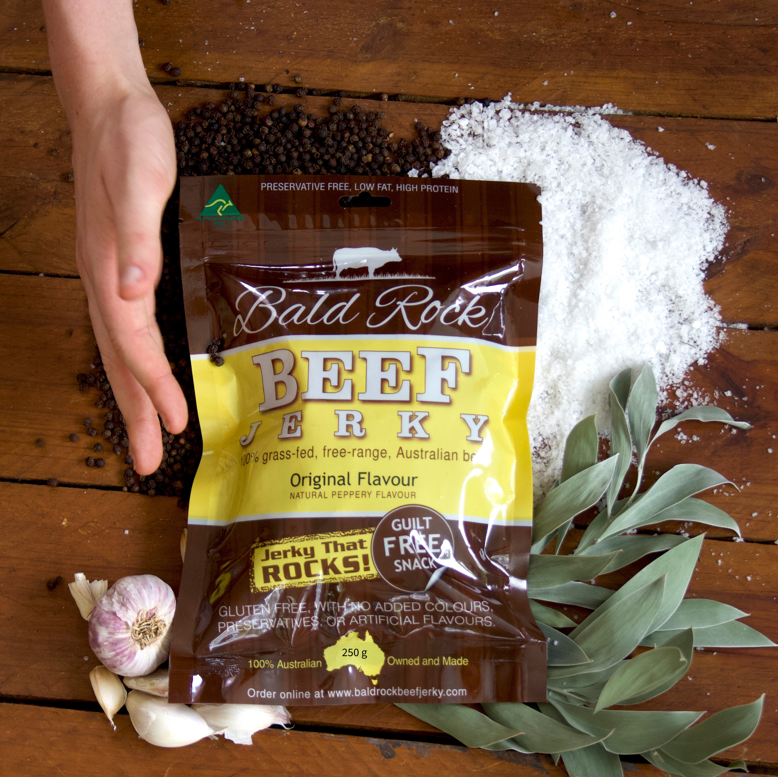 Bald Rock Beef Jerky - Original Flavour - 250g