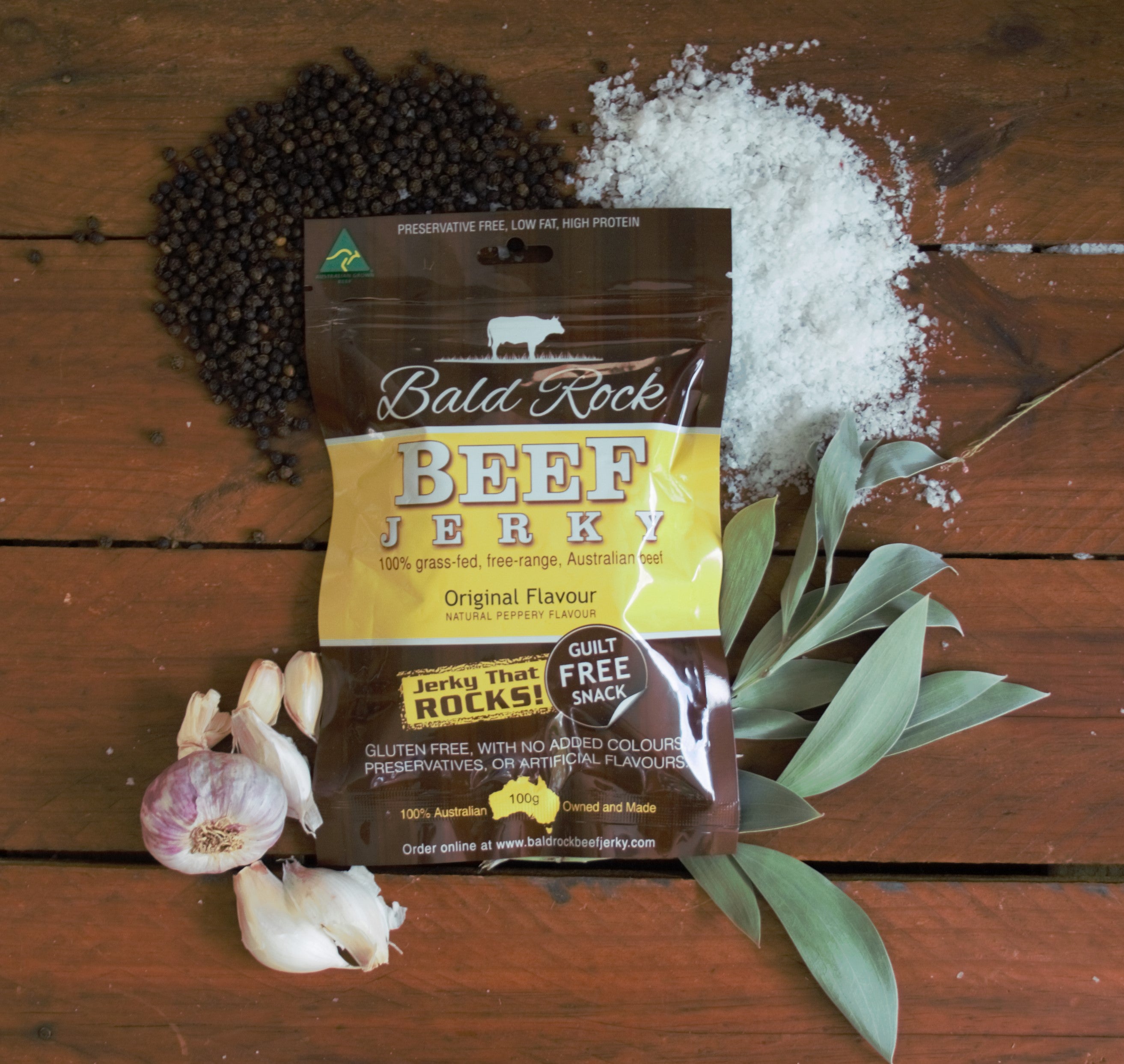 Bald Rock Beef Jerky - Original Flavour - 80g